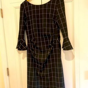 Sara Campbell Black Rushed dress